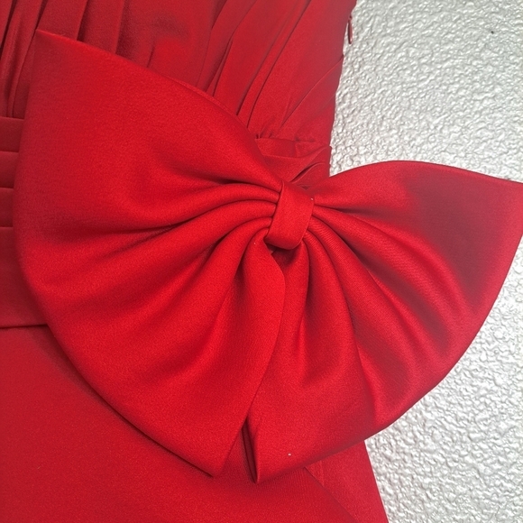 Landy Bridal Wine Strapless Satin Dress Sorority Winter Formal Size Small - Picture 5 of 16